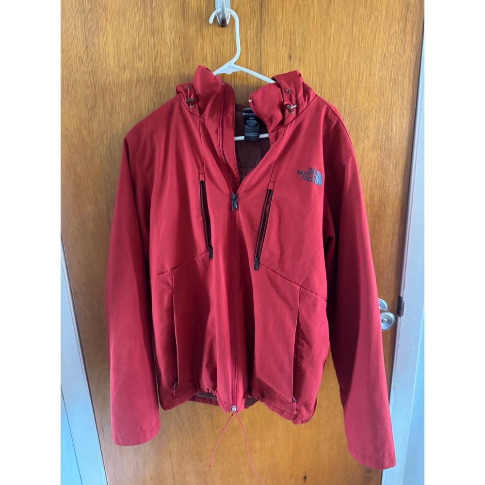 The North Face Mens Red Hooded Softshell Insulated Jacket Size Medium M - Picture 1 of 10